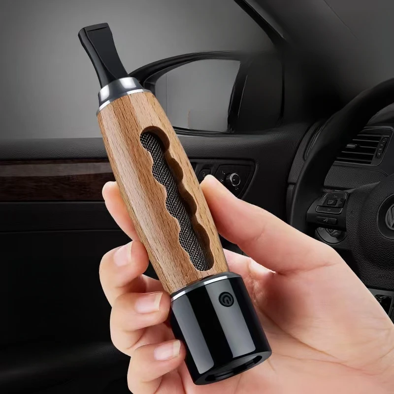 Vintage Wood Grain Creative USB Tungsten Coil Lighter Car Portable Ash Collection Anti-dirty Cigarettes Filter Charging lighter