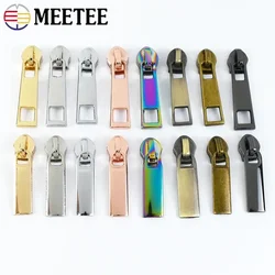 20 sztuk Meetee Zipper suwaki dla 3 #5 # nylonowe zamki błyskawiczne dół kurtki Zip głowy torba odzież zamki zestawy naprawcze DIY akcesoria do szycia