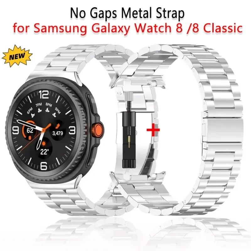 

Металлический ремешок без зазоров для Samsung Galaxy Watch 8 44 мм 40 мм/8 Classic 46 мм Браслет-браслет для Galaxy Watch Ultra 2025 47 мм Ремень