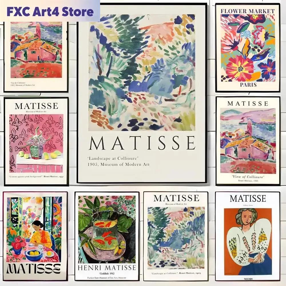 Rahmenloses m-Matisse-Ölgemälde, Poster, Wandkunstdruck, Poster, dekoratives Wandbild, Heimdekoration, Geschenk, ungerahmt