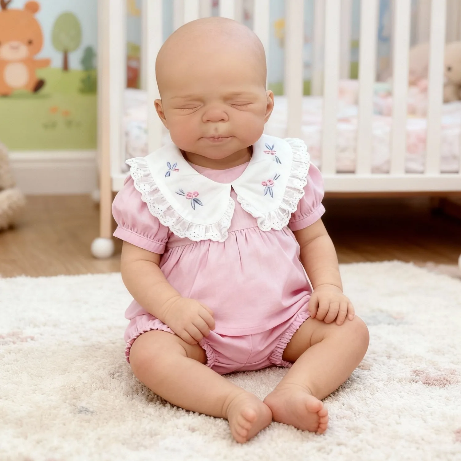 Aizwa1 Full Silicone Pascale Bebe Reborn Doll 18 Inch Handmade Lifelike Newborn Baby Girl For Birthday Gifts