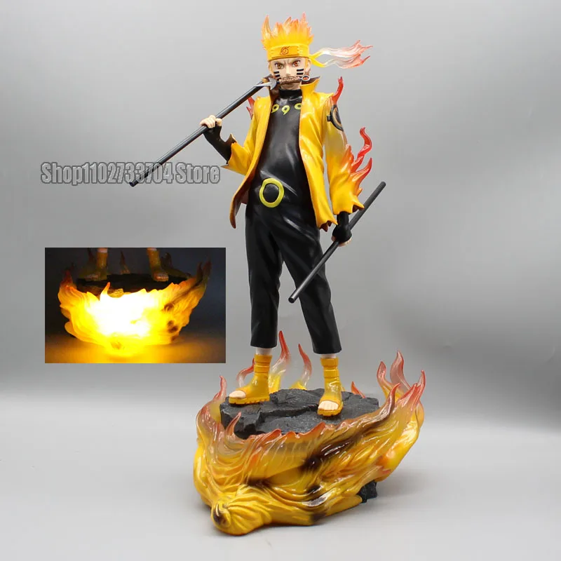 

39cm Naruto Shippuden Figure Uzumaki Naruto Uchiha Sasuke Hatake Kakashi Night Guy Action Figure PVC Anime Collection Model Toys