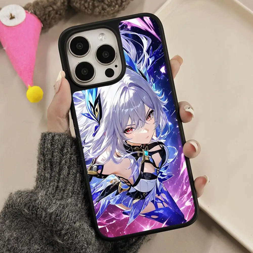 

Game GI Skirk Phone Case for iPhone 17 16 15 14 13 12 11 Air Pro Max Plus Matte Surface Cover