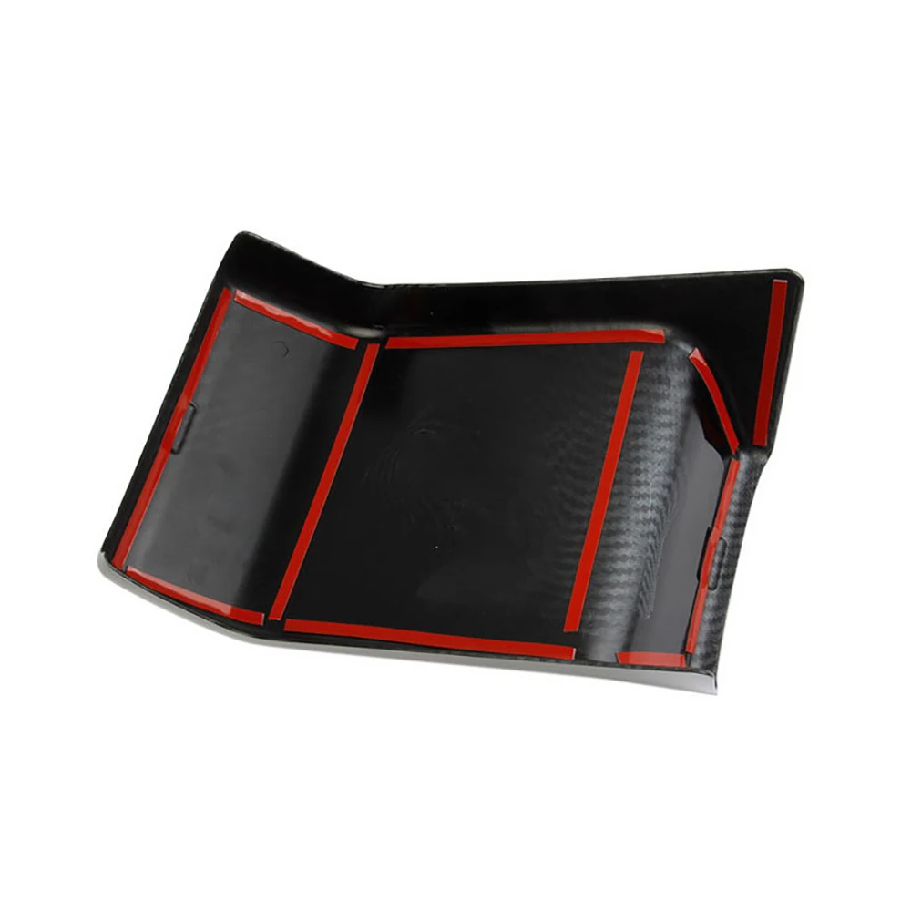 Carbon Fiber Armrest Box Rear Protection Cover Trim for Subaru XV 2018-2022 Car Rear Seat Kick Cover Protection Trim