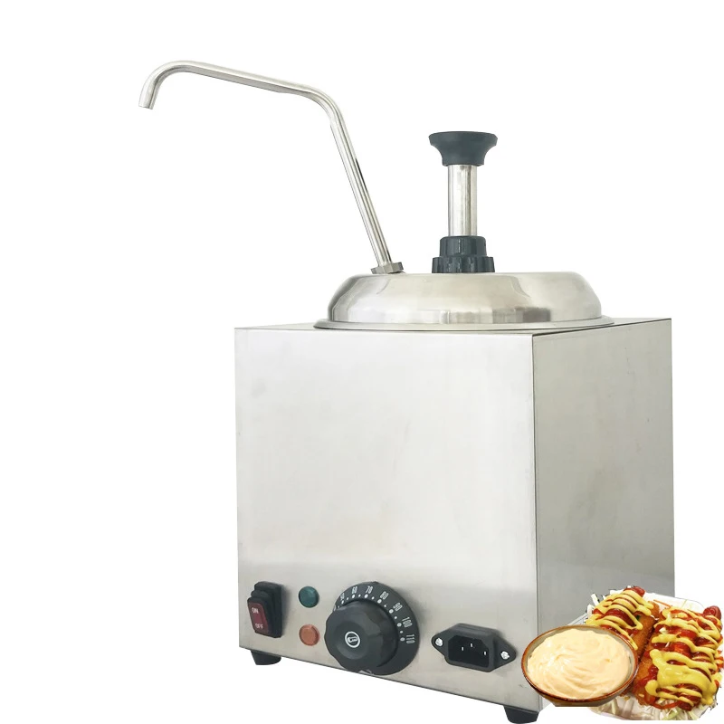 

CD-250S Electric Cheese Dispenser Round Stainless Steel Fudge Chocolate Sauce Butter Dispenser With Pump High Quality