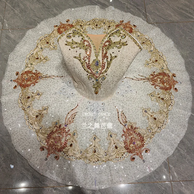 

BT250651 Professional Custom Size Custom Color Kids Girls Women Adult Cream Ballet Tutu Costumes