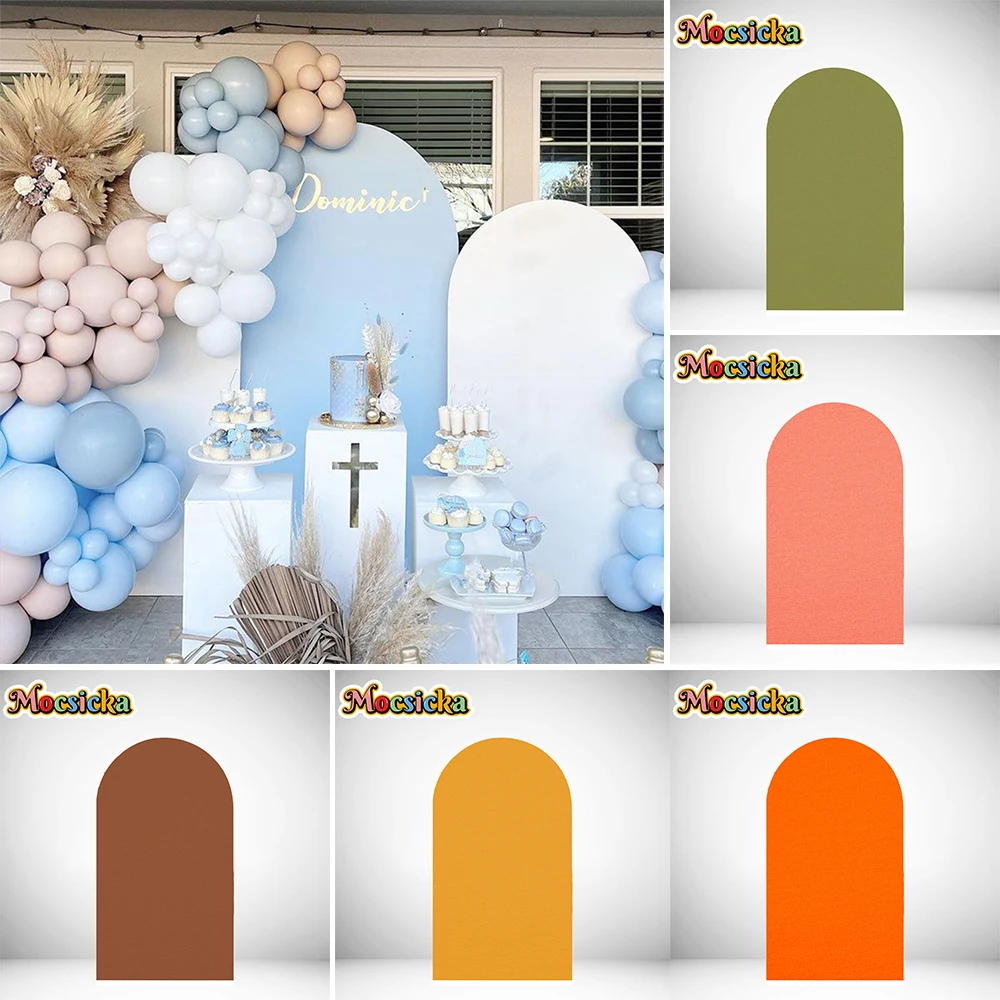 

Mocsicka Arch Backdrop Cover Tension Fabric Baby Shower Birthday Party Decor Double Sided Background Photography Photo Studio
