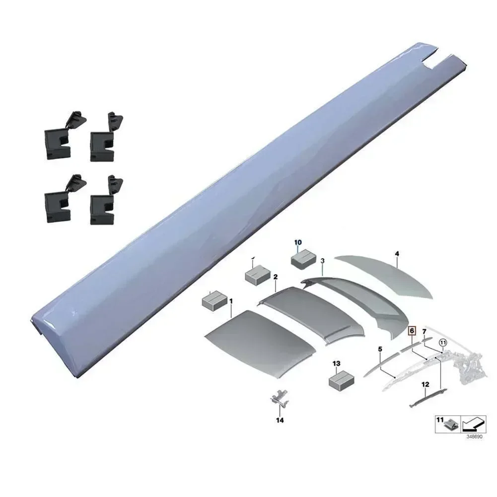 صب السقف الأيسر القابل للتحويل مع مشابك لسيارات BMW E93 335i F83 F33 420i 54377184037 54377187747   استبدال قطع غيار السيارات