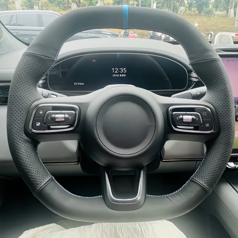 Car Steering Wheel Suede Hand-Sewn For Extreme Krypton 001 007 GT Extreme Krypton X7 X9 X009 Car Interior Accessories
