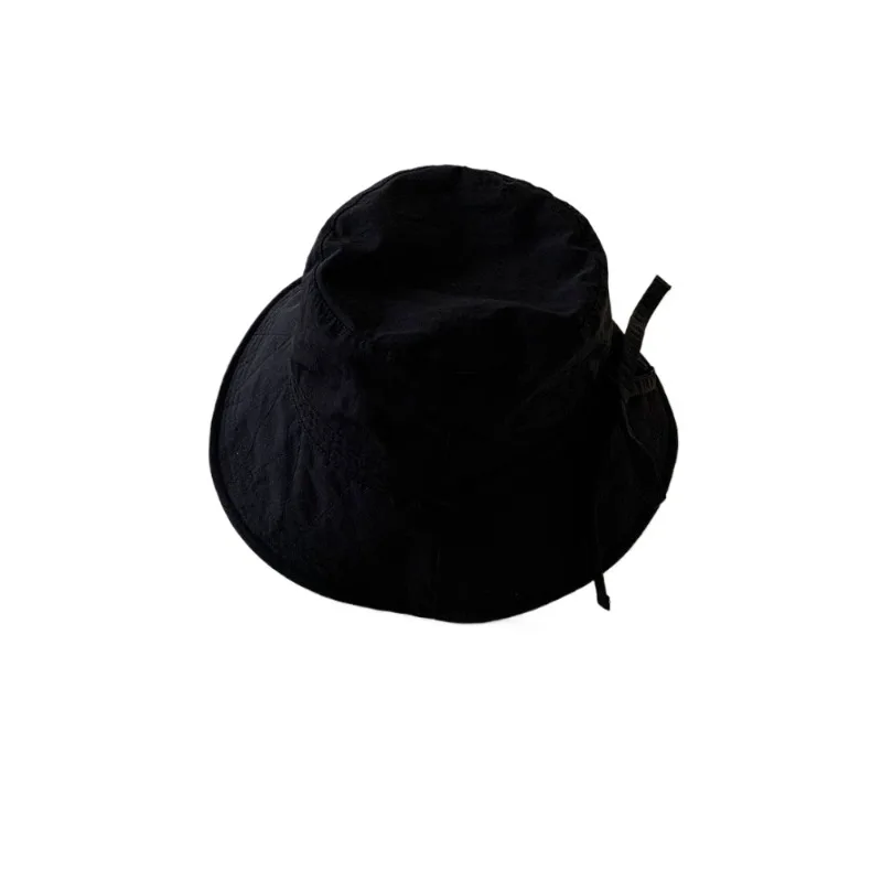 Lace-up Fisherman Hat Summer Light Thin Casual Outdoor Windbreak Rope Sunshade Basin Hat Ins Sunscreen Hat image 4
