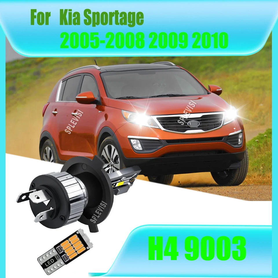 

H4 9003 LED Car Headlight Bulb Conversion Lamp With 2Pcs Free T10 Bulbs For Kia Sportage 2005 2006 2007 2008 2009 2010