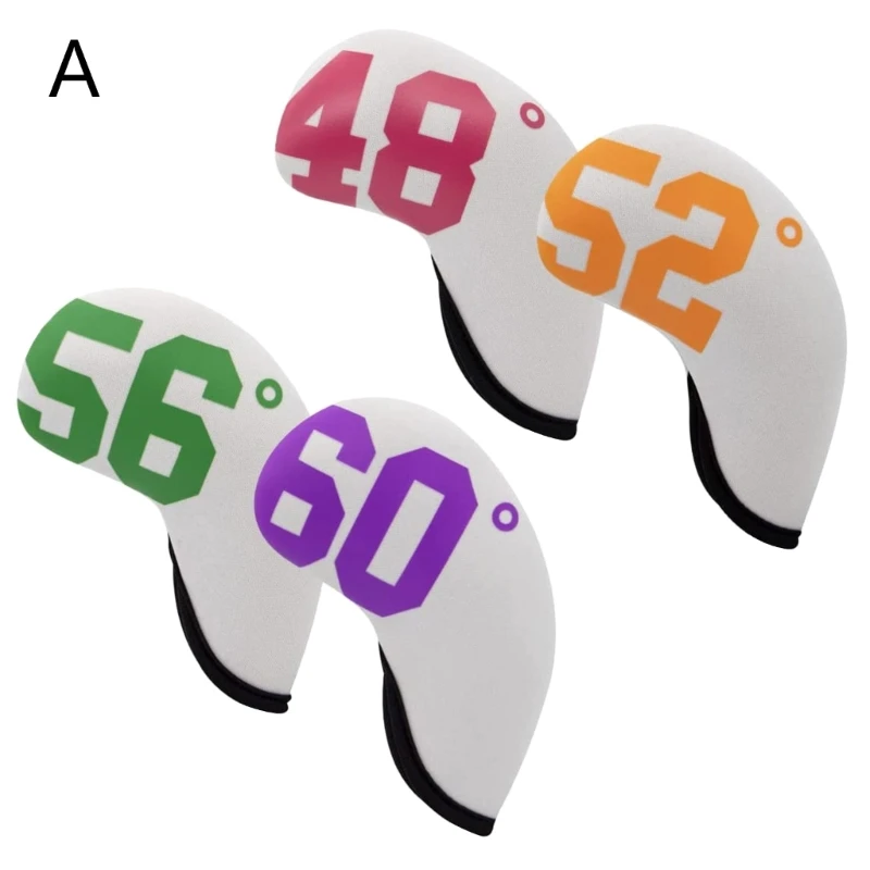 4Pcs/lot Golf Iron Head Cover Neoprene Golf Club Headcover Golf Club Head Cover