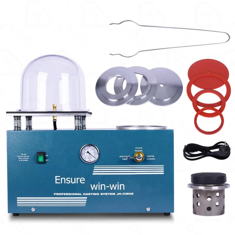110 فولت/220 فولت فراغ الشمع المفقود الاستثمار مجموعة الصب مع جرة جرس لفرن ذوبان الذهب والفضة 2L آلة صب المجوهرات #1