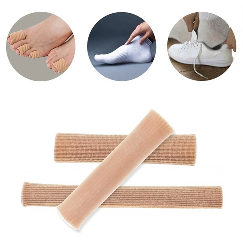 Separador de dedos de tela cortada de silicona, tapas de manga de tubo espaciador, Corrector de Valgus, Protector de martillo, cuidado de los pies y pedicura, 1 Uds.