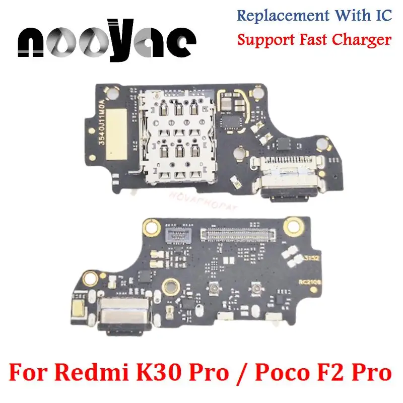 

For Xiaomi Redmi K30 Pro / Poco F2 Pro USB Dock Charging Port Fast Charger Plug MIC Flex Cable Board With IC