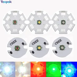 10 pz XP-E R3 Q3 1-3W XPE LED emettitore luce bianco verde caldo bianco rosso blu giallo 450nm 8/12/14/16/20mm pcb