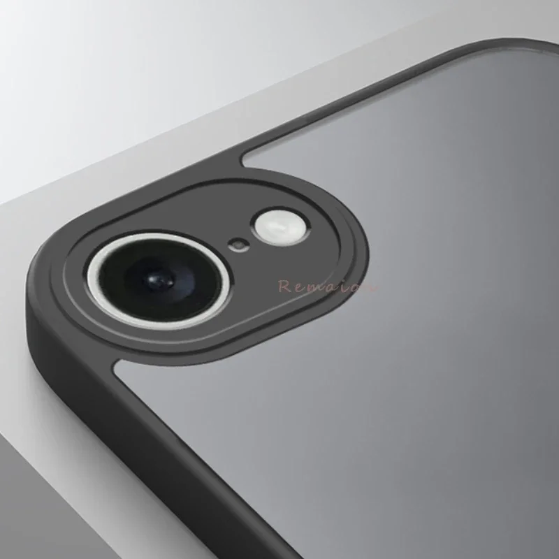 Fashion Color Blocking 16E Case for iPhone 16e SE4 2025 Hard PC Armor Matte Shockproof Camera Protector Funda Bumper Cases Cover