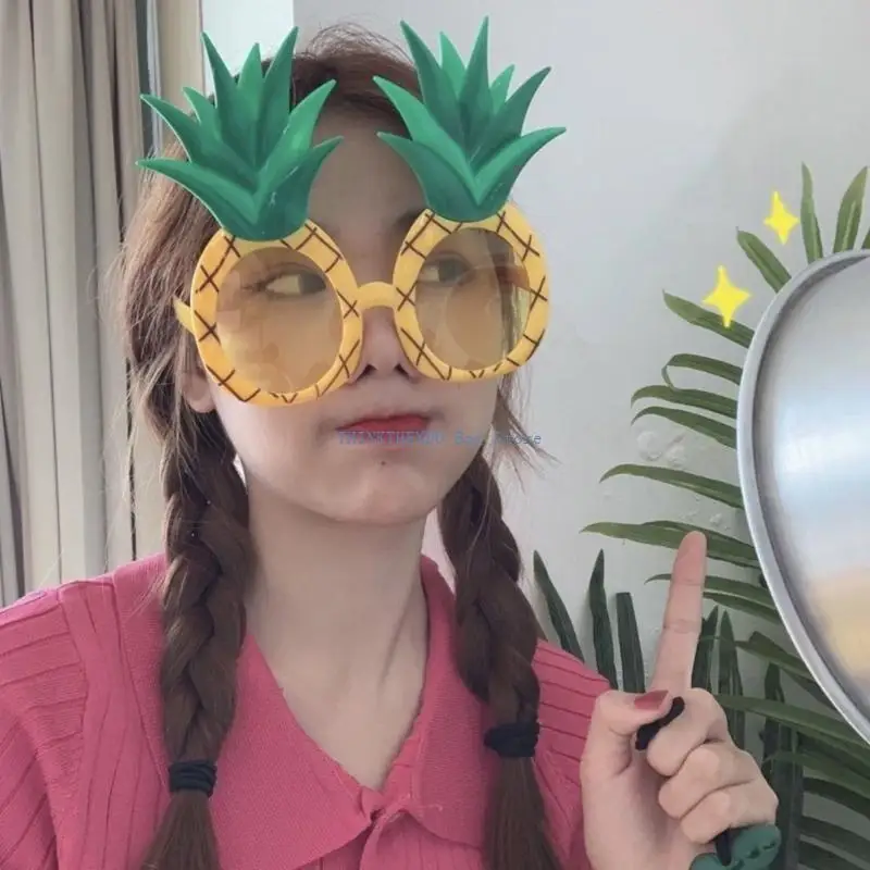 340D Pineapple Frame Eyewear Lovely Party Sunglasses For Summer Pool Party Gathering