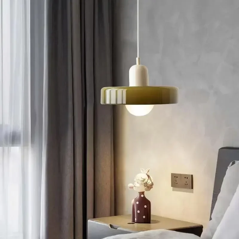 Suspension nordique en verre de macaron, lustre moderne pour salle à manger, îlot de cuisine, chevet, décoration d'intérieur, la
