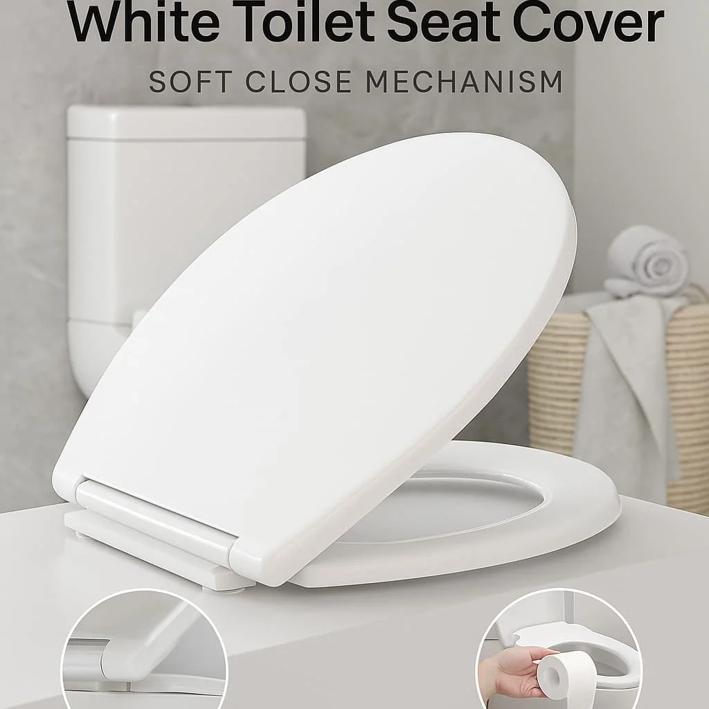 

Универсальная крышка для унитаза, прочная пластиковая сменная сидушка для унитаза, простая установка для домашней ванной комнаты