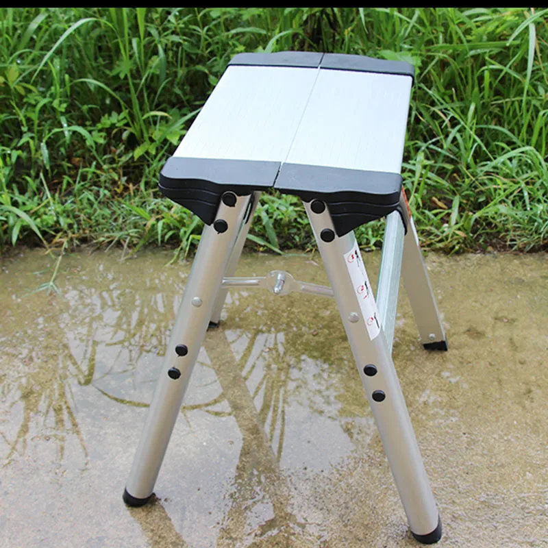 Thickened Folding Small Stool Ladder Fishing Stool Multi-functional Aluminum Alloy Ladder Chair Wearing Children\'s Step Stool