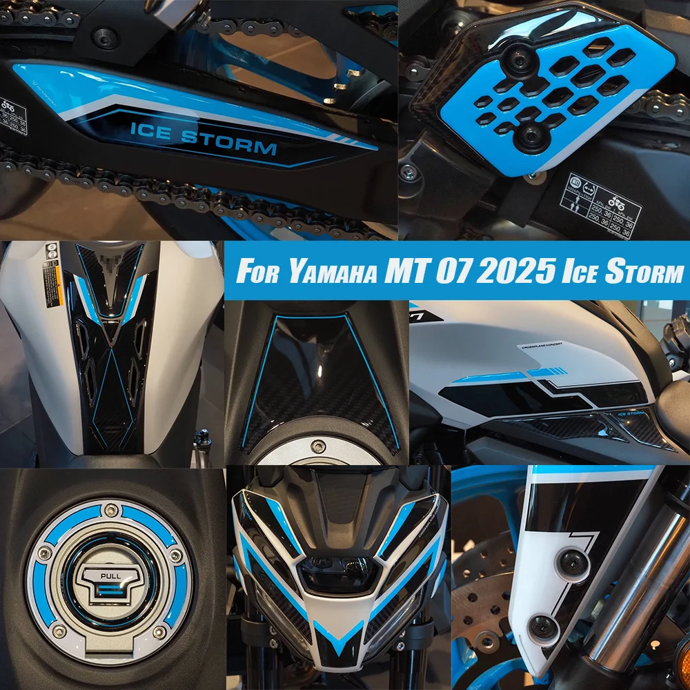 

Motorcycle Accessories Waterproof Protective Sticker 3D Epoxy Resin Protective Sticker FOR YAMAHA MTO72025 ICE STORM