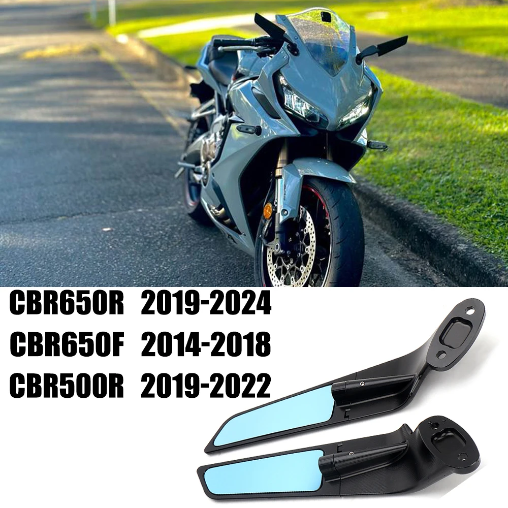 

Motorcycle Mirrors For Honda CBR650R CBR500R CBR650F Adjustable Sports Wind Wing Rear View Mirror CBR 650R Stealth Mirrors