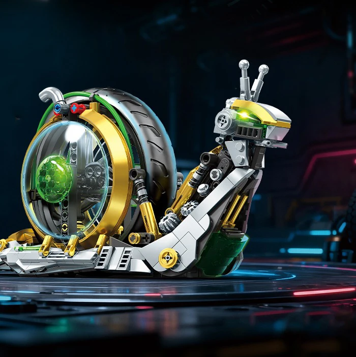 Idea Machine Tiere Kampf-Mecha Baustein Mechanischer Schneckenroboter Mech-Modell Ziegel-Konstruktionsspielzeug Sammlung für Geschenke – Detail 5