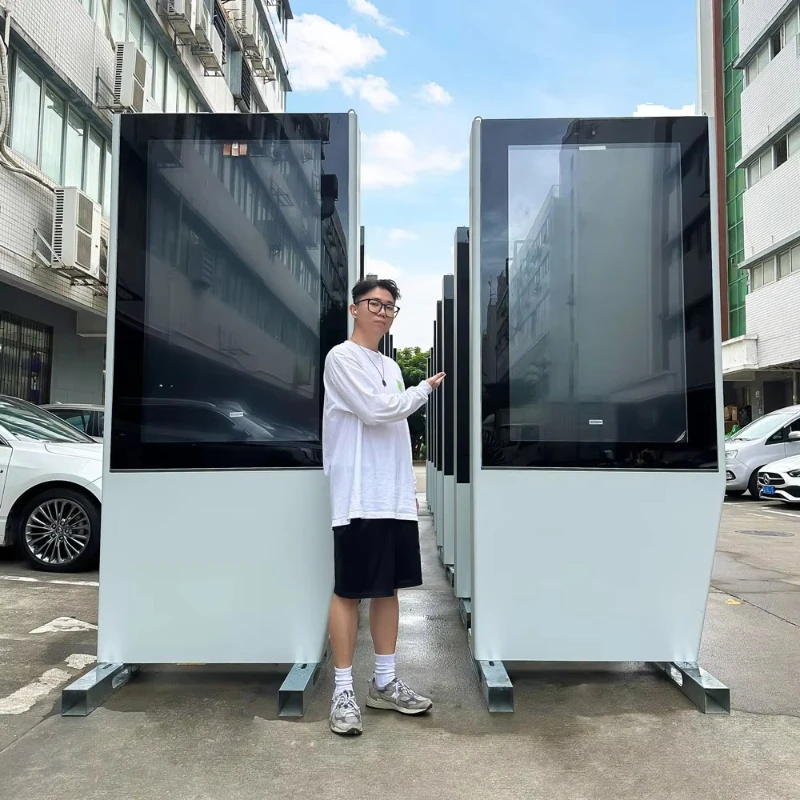86 Inch Outdoor Sunlight Readable Waterproof Ip65 Monitor Digital Signage Stand Display Screen