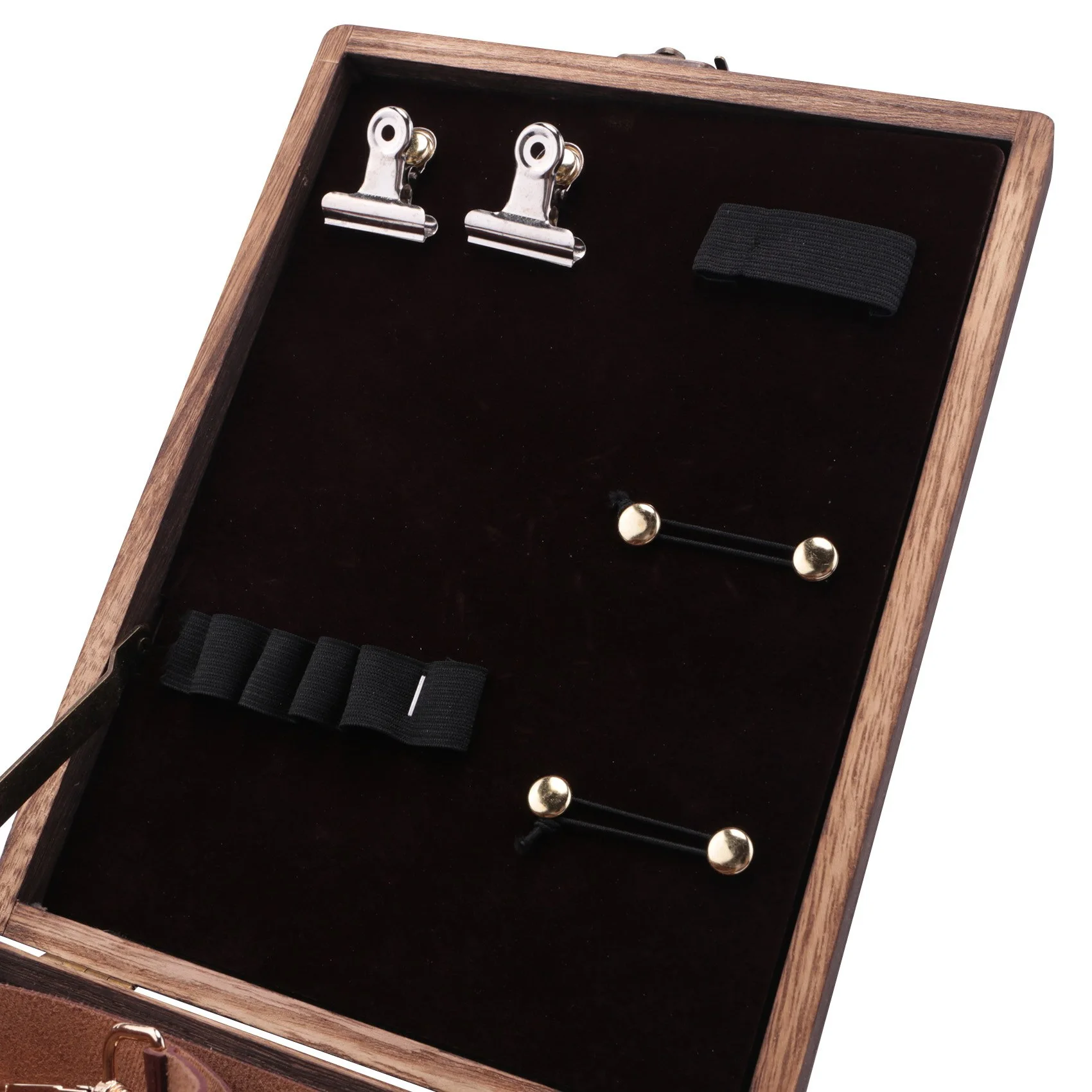 Scatola di legno per scrittori, scatola di legno con borsa a tracolla con coperchio incernierato, con scatola di immagazzinaggio per schizzi all'aperto con chiusura a coperchio