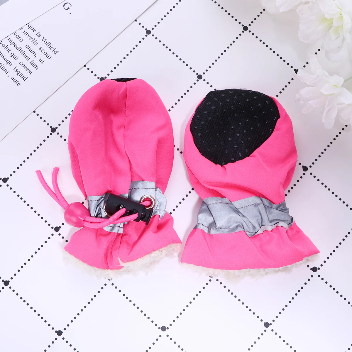 

4 Pcs Dog Non slip Soft Material Pet Boots Waterproof Outdoor Paw Socks Shoes Anti slip Soles Adjustable Elastic