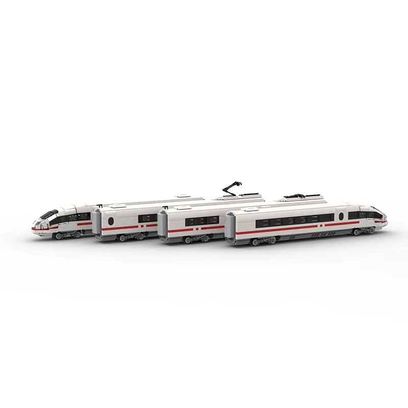 QWERT City Car Model MOC Building Bricks ICE 3 High Speed Train Modular Technology Children Holiday Gifts Assemble Toys Suit