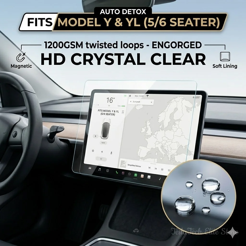 

HD Tempered Glass Screen Protector for Tesla Model Y YL 6-Seater 2020-2025 Accessories Model 3 2017-2023 Front Rear Film Guard