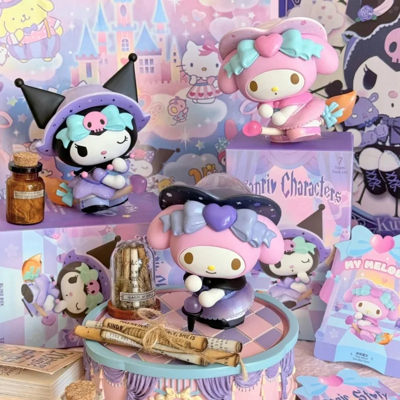 

Подлинная в наличии Magic Story Series Kuromi Pochacco Mystery Blind Box, мультяшное украшение для рабочего стола, милые игрушки, подарок на день рождения для девочек