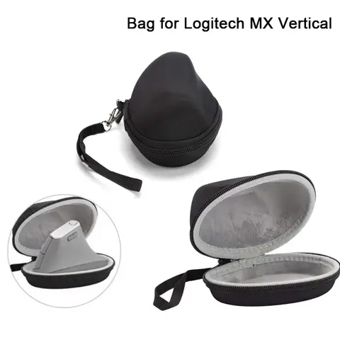 Mouse Storage Bag for Logitech MX Vertical, Travel Case Portable Storage Box Impact-resistant EVA Hard Case for MX Vertical