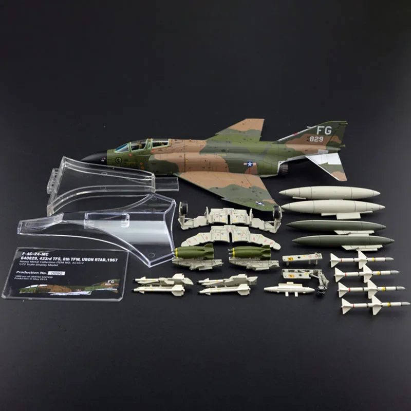 AC 1:72 Scale F-4C 8th Tactical Wing 433rd Tactical Squadron Fighter Military Aircraft Model Diecast Alloy Classics Toys Gifts