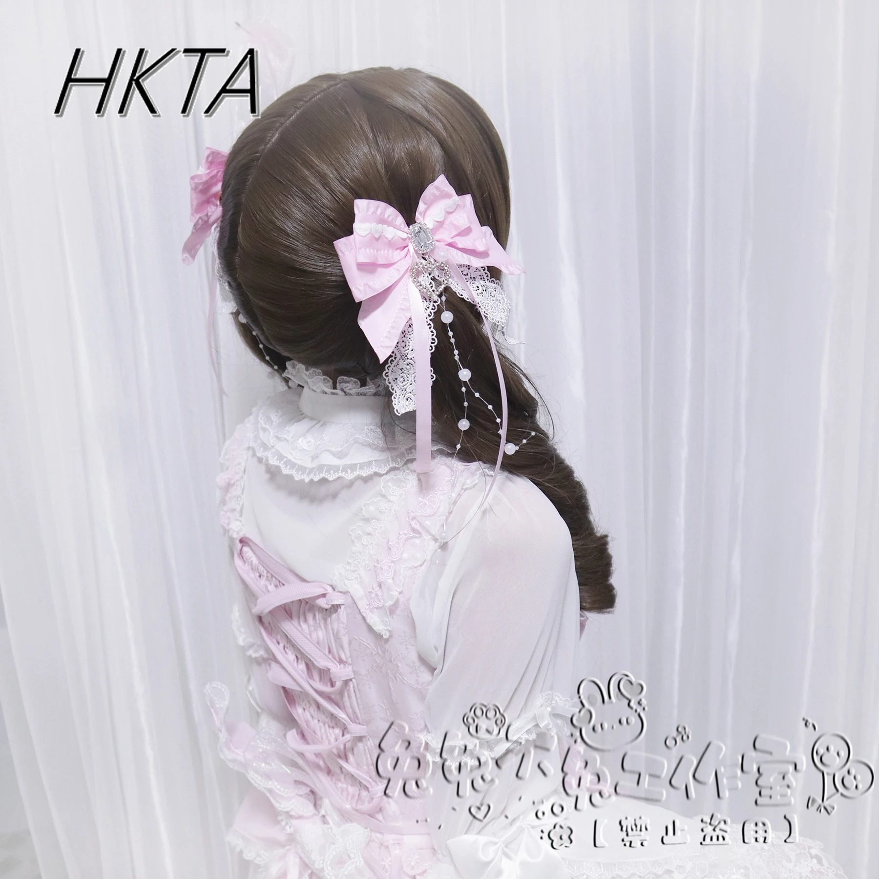 

Japanese Mine Series Mass Produced Love Pendant Hair Clips Women Lolita Bow Hair Accessories Sweet Cute Pleated Purple Hair Pin