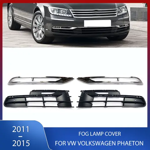 VW 폭스바겐 Phaeton 2011-2015 3D 용 전면 안개등 램프 그릴 그릴 프레임 스트립 0853665 J 3D 0853666 J 3D 0854661 H 3D 0854662 H