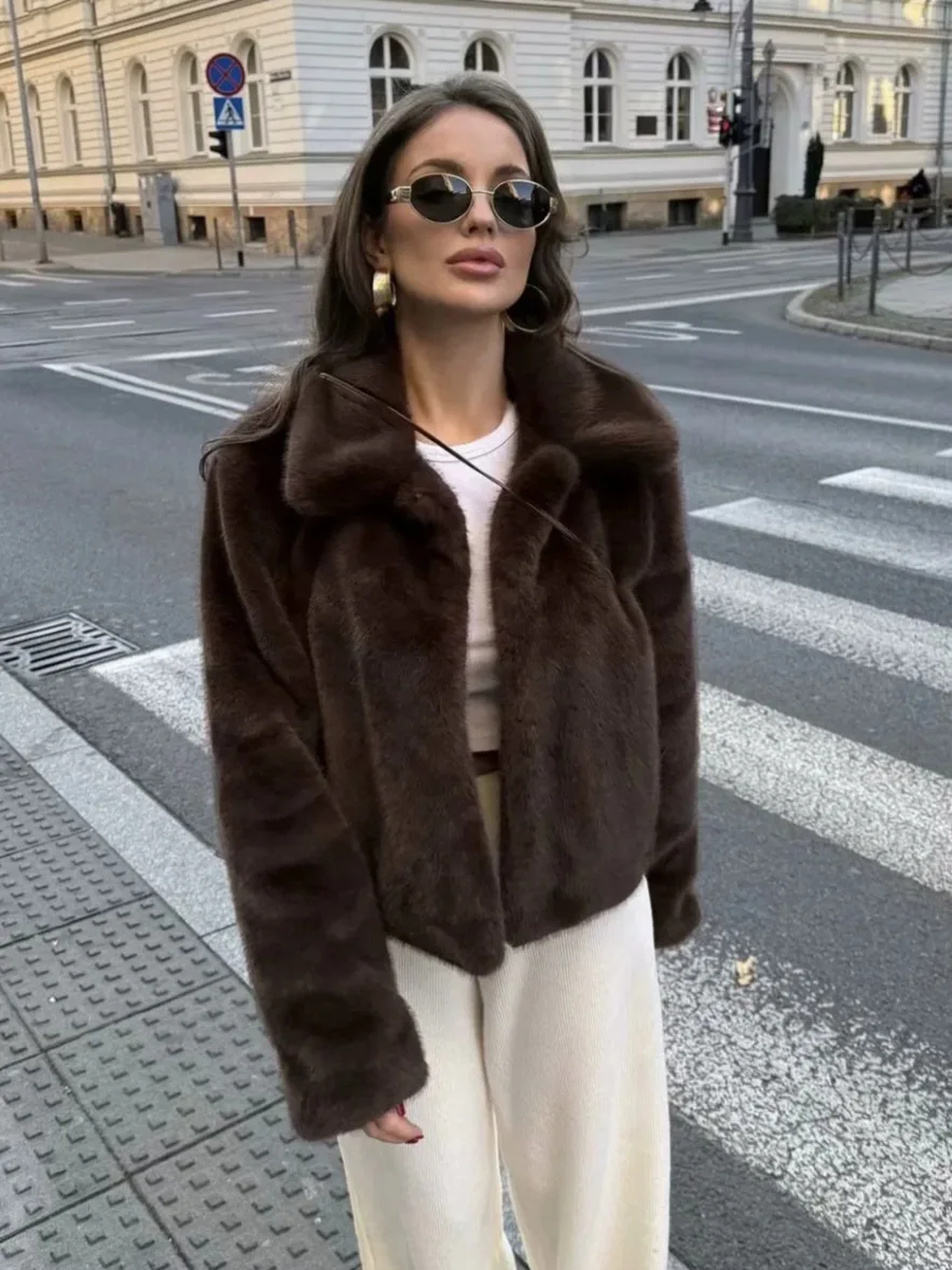 Women's Fashion Short Collar Fur Coat Autumn/Winter 2026 New Arrival Elegant Jacket for Ladies