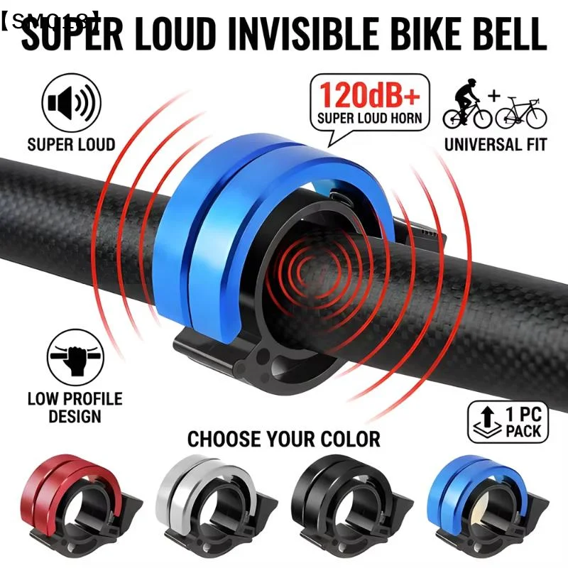 Aluminum Alloy Hidden Bicycle Bell Loud Crisp Sound Easy Install For Mountain Road Cycling Outdoor Rides【SMQ】