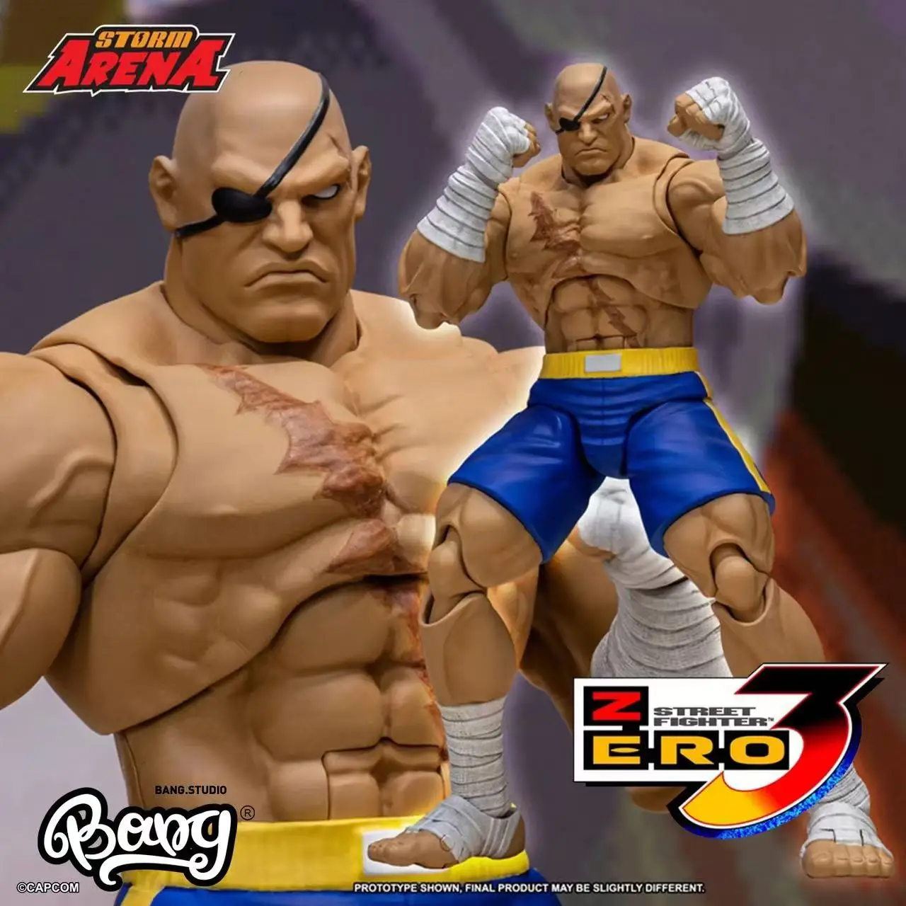 ألعاب العاصفة الأصلية ST ARENA3 1/12 ARENA Sagat في المخزون مجموعة شخصيات الرسوم المتحركة نموذج اللعب ما قبل البيع