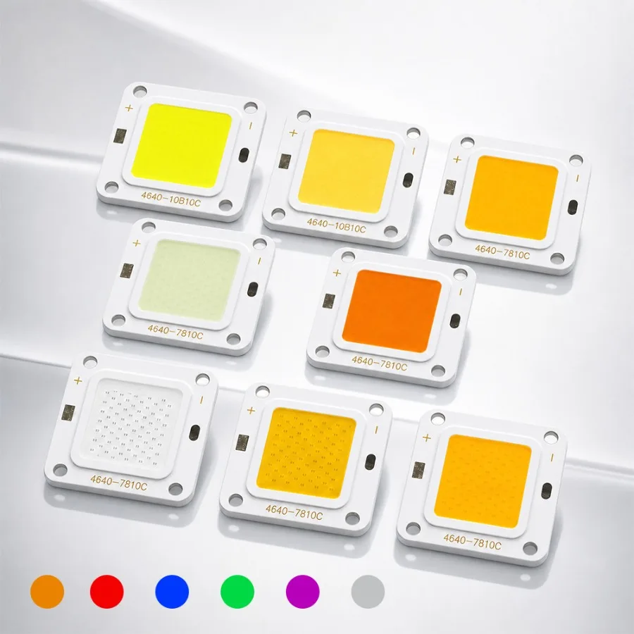High Power 10W 50W 60W LED COB Flip Chip DC27-36V SMD Diodes Red Green Blue Yellow DIY For Flood Light Searchlight Spotlight