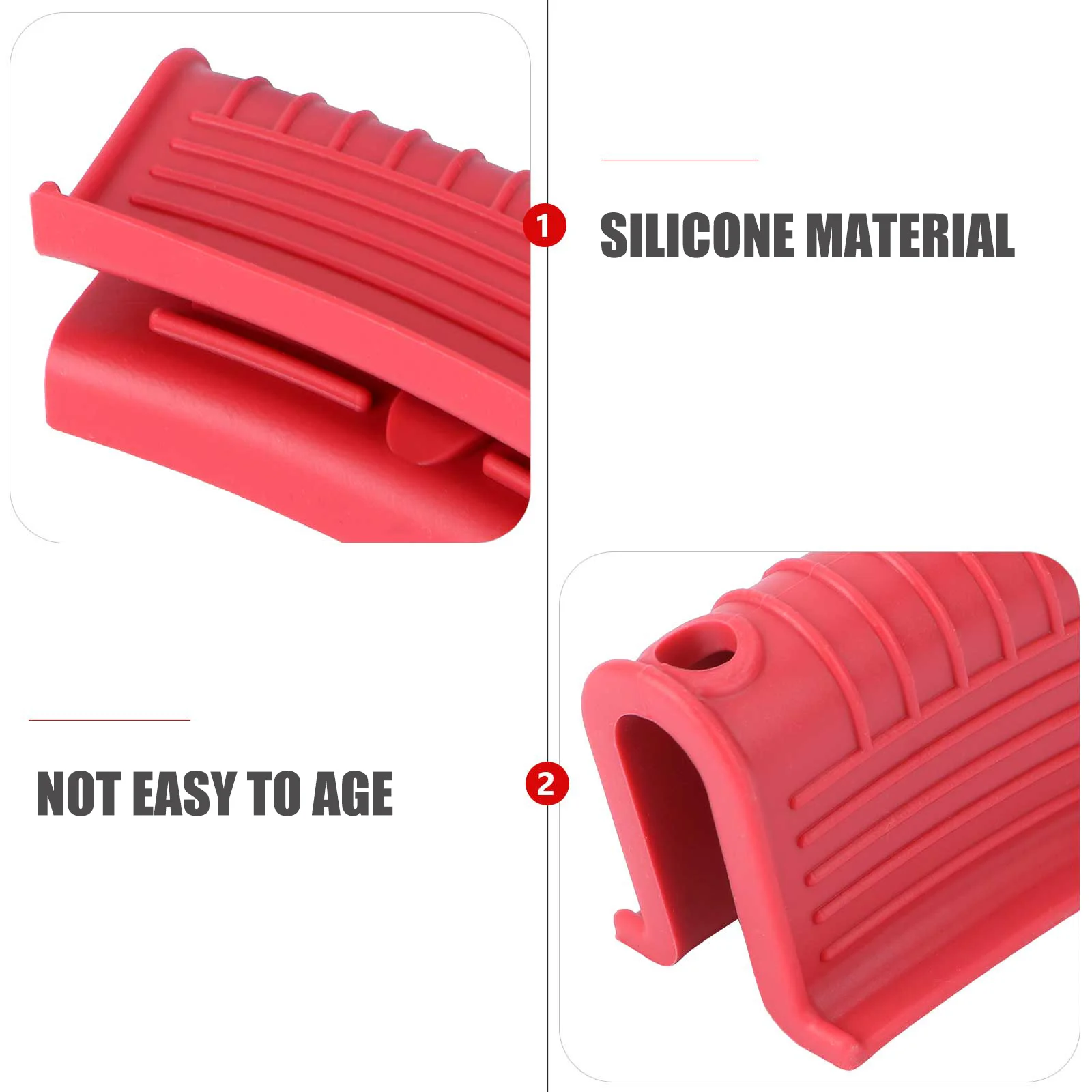 

4Pcs Pot Handle Sleeve Silicone Heat-Resistant Insulated Cover Non-Slip Pan Side Handle Holder Kitchen Supplies Cooking Aid