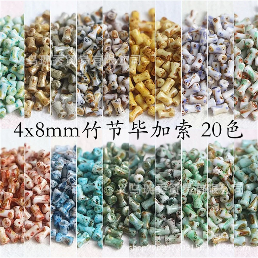 High quality 4 * 8mm bamboo knot Picasso bead bead scattered beads handmade DIY bracelet necklace accessories materials