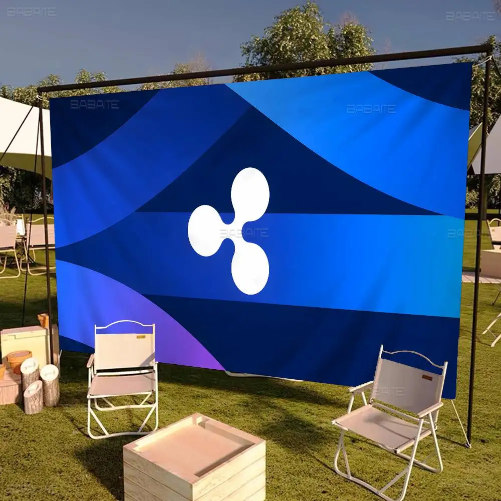 Xrp Ripple Crypto Anmie Cartoon Flag Wall Hanging Banner Decoration Household Home Decor