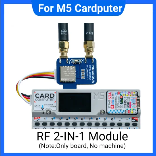 Módulo RF 2 en 1 (NRF24L01+ y CC1101) para cardputer M5Stack, firmware Bruce preinstalado, proyecto IoT de doble banda de 2,4 GHz y 433 MHz