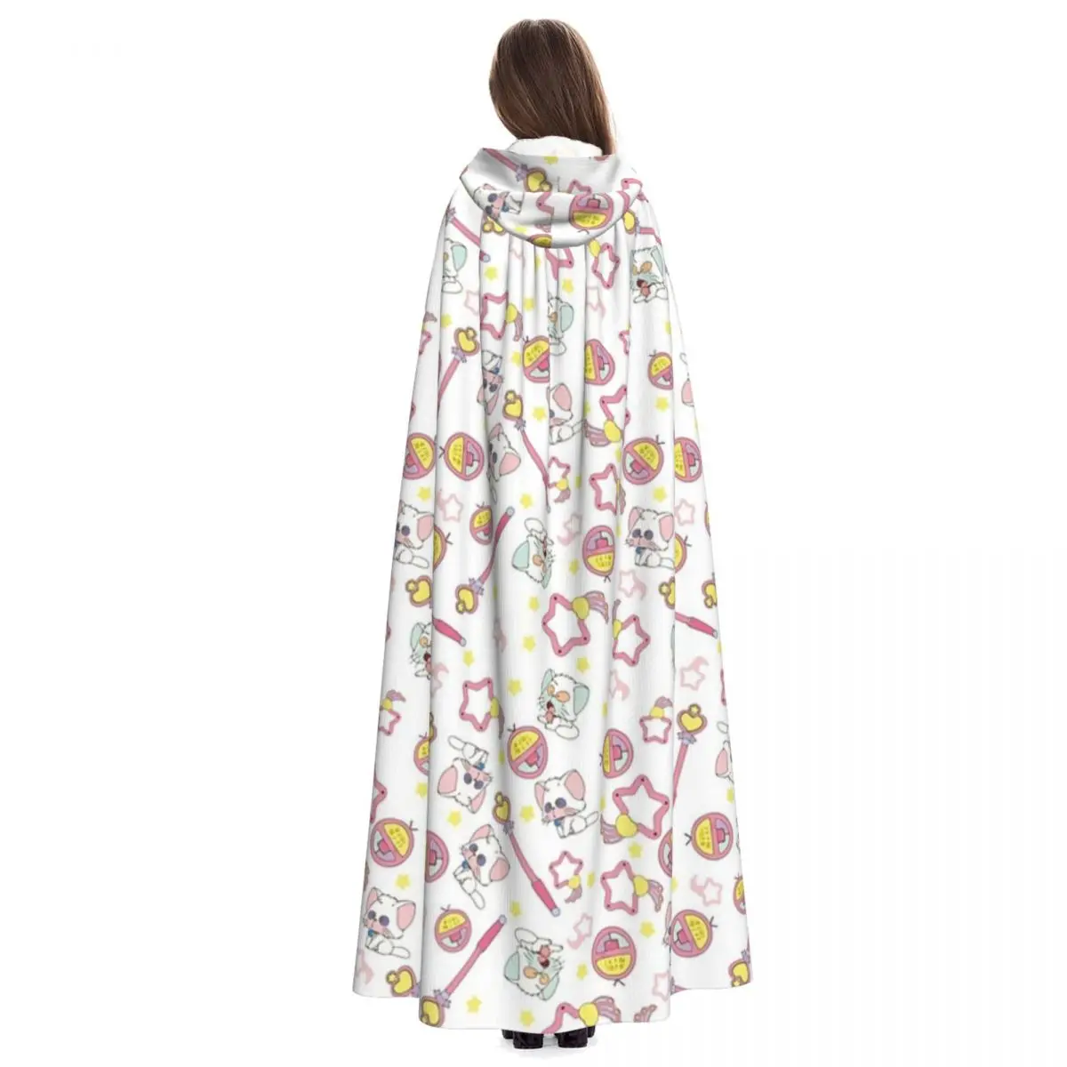 Creamy Mami Texture 02 Long Hooded Cloak Witch Medieval Costume Cosplay Cape HalloweenVampire Adult Unisex