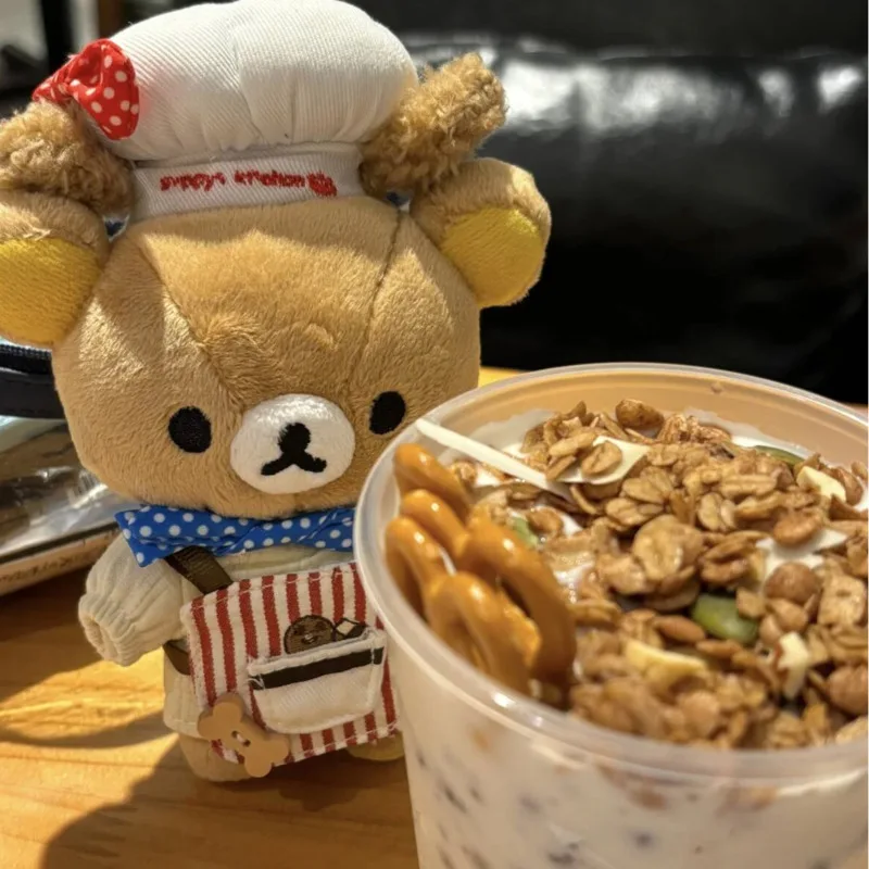 New Scarf Rilakkuma Plush Doll Kawaii Anime Brown Bear Pelcuhe Stuffed Bear Toys Cute Couple Toy Christmas Gifts Birthday Kids