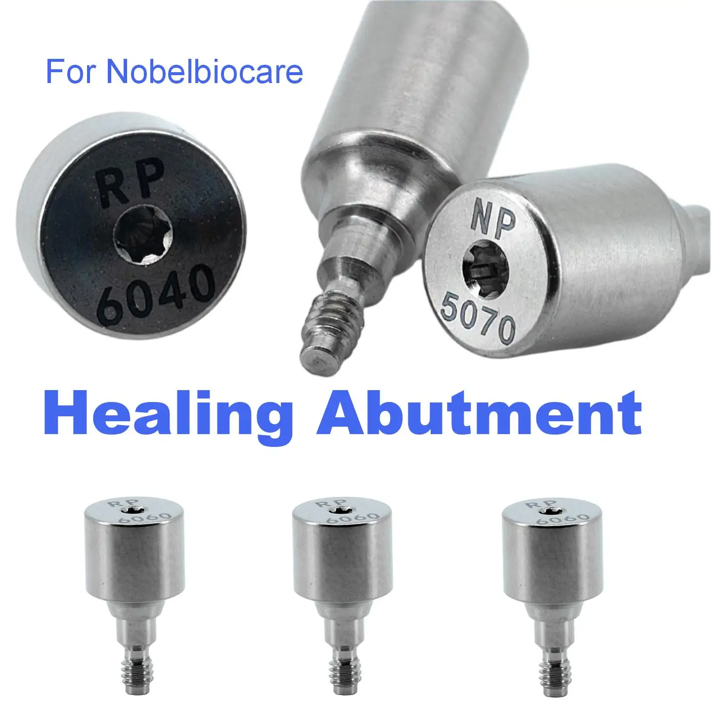 Titanium Dental Healing Abutment Compatible with Nobel Biocare System NP RP Platform Gingival Former Cap Component
