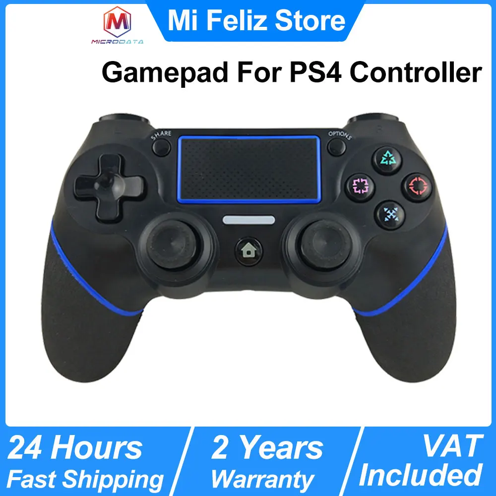 Mando inalámbrico Bluetooth para PS4 y PC, controlador de doble vibración de seis ejes
